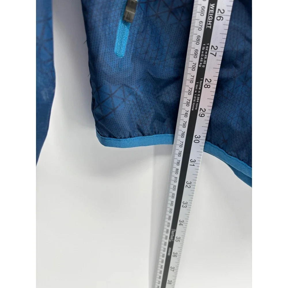 The North Face Mountain Athletics Blue Geometric Windbreaker Jacket Mens XXL